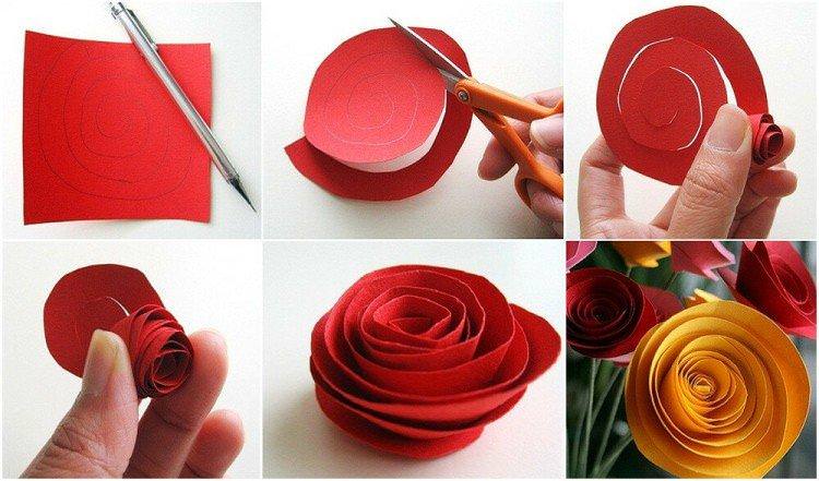 Спіральна троянда - Як зробити троянду з паперу