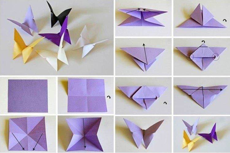 Простий орігамі метелик з паперу - як зробити своїми руками