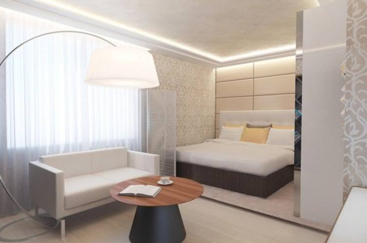 Спальня-вітальня у стилі мінімалізм - Дизайн інтер'єру